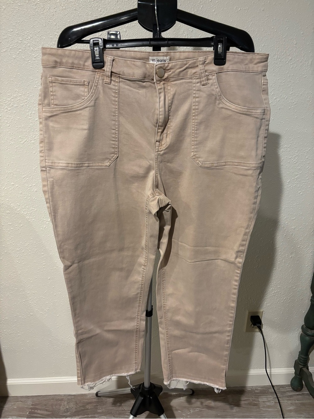Maurices Beige Crop Ankle Jeans
